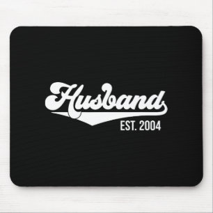 20th Wedding Anniversary Husband Est 2004 T-shirt. Mouse Pad