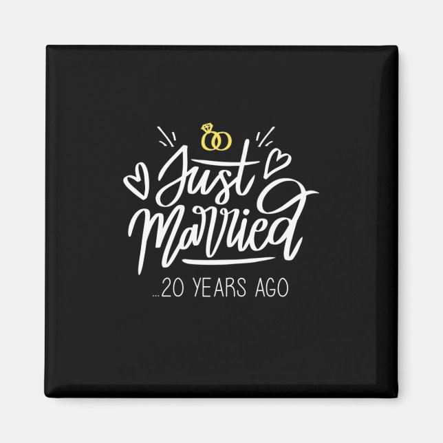 20th Wedding Anniversary Magnet (Front)