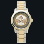20th Wedding Anniversary Photo Keepsake Watch<br><div class="desc">The Twentieth Wedding Anniversary is a milestone in any relationship that deserves to be celebrated and what better way than with a keepsake featuring the words "20th Wedding Anniversary" in the round and space in centre for you to personalize with your photo, names and wedding and anniversary dates. Created by...</div>