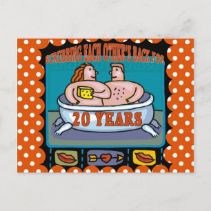 20th Wedding Anniversary Postcard