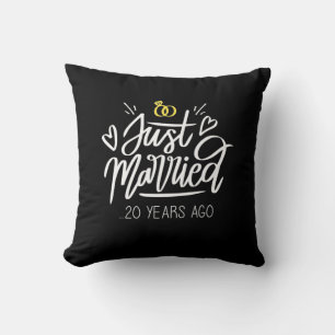20th Wedding Anniversary Throw Pillow