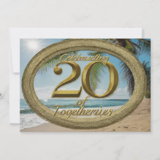 20th Wedding Anniversay Invitation