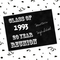 20th Year Class Reunion Black and White