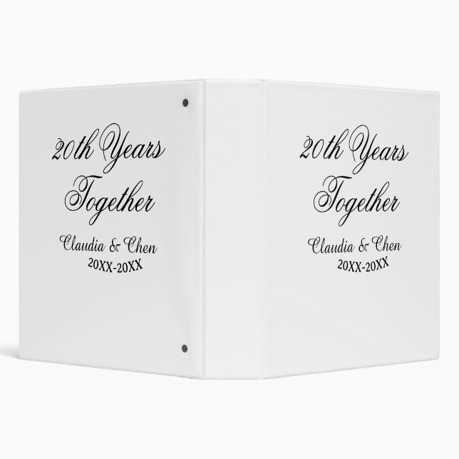 20th Years together anniversary name date year sim Binder (Background)