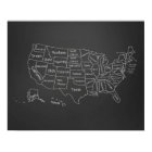 20x16 Chalkboard Classroom États-Unis Poster