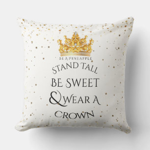 20x20 Pillow-Be A Pineapple Wear A Crown Throw Pillow