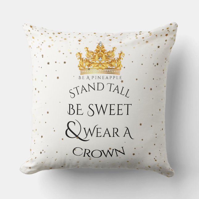 20x20 Pillow-Be A Pineapple Wear A Crown Throw Pillow (Front)