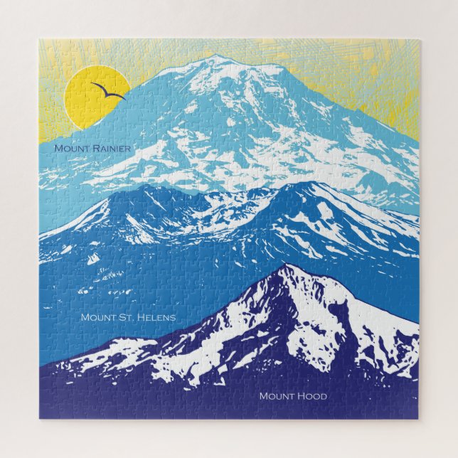 20x20 PNW Peaks Puzzle for Colorblind People (Vertical)