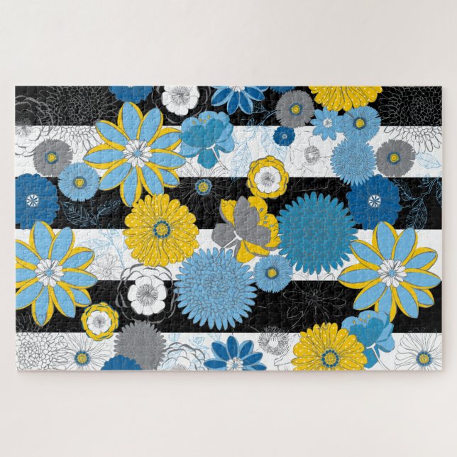 20x30 Gros Puzzle floral pour les personnes aveugl (Horizontal)