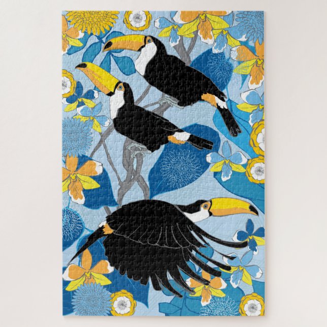 20x30 Toucan Puzzle pour les personnes aveugles (Vertical)
