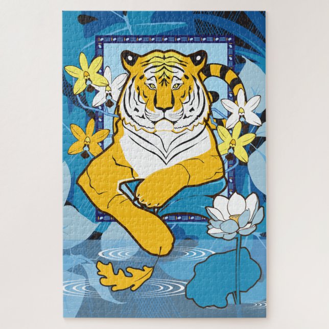 20x30 Water Tiger Puzzle for Colorblind People (Vertical)