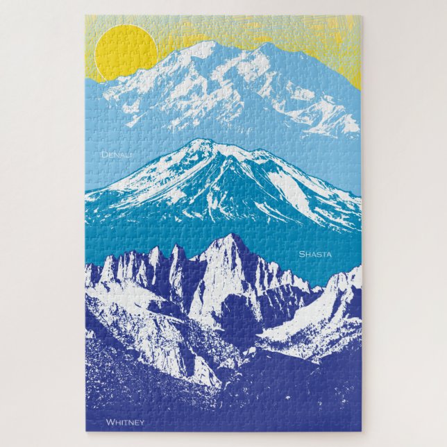 20x30 West USA Peaks Puzzle for Colorblind People (Vertical)