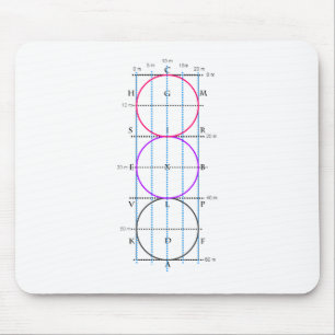 20x60m Dressage Court **Circles** Mouse Pad