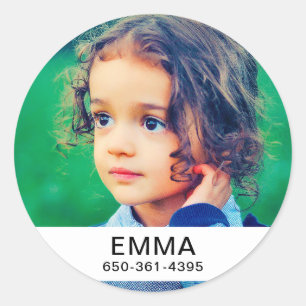 20x Belongings Labels Your Photo, Name & Number