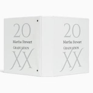 20XX bold le graduation name congrats school year Binder