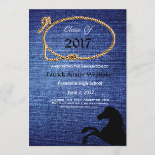 20XX denim, faire-part d'obtention du diplôme de