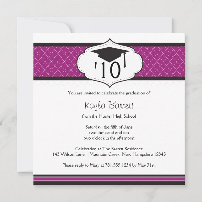 20xx Graduation Invitation - Personalize (Front)