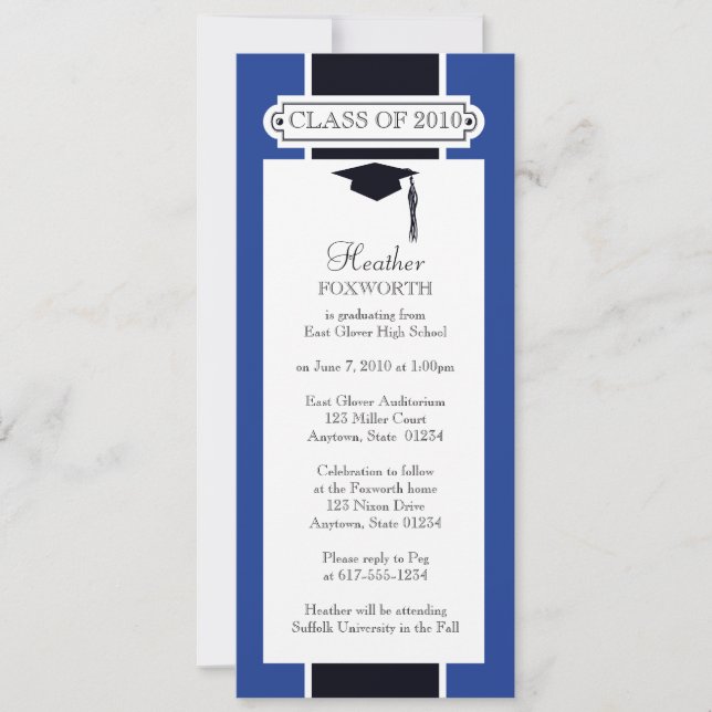 20xx Graduation Invitation - Personalize (Front)