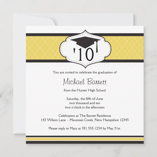 20xx Graduation Invitation - Personalize (Front)