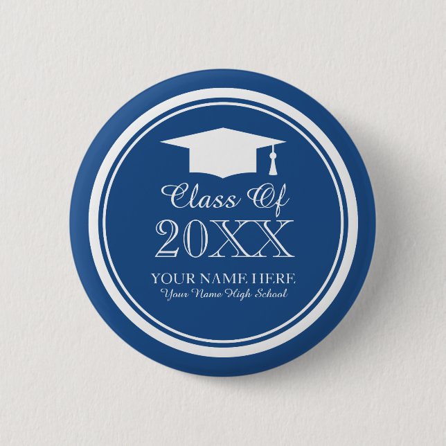 20xx Graduation party favour buttons for graduates (Front)