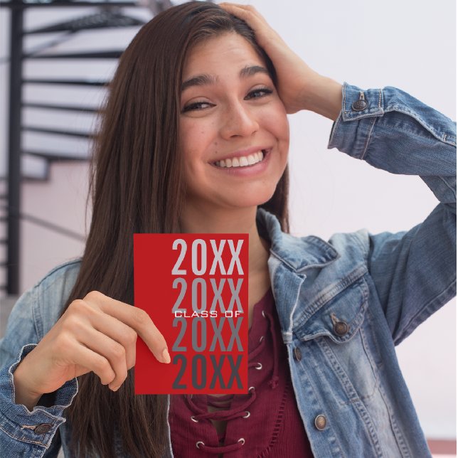 20XX Red Graduation Party Invitations (Créateur téléchargé)