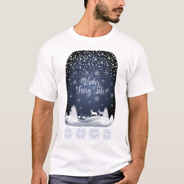 20XX Winter Fairy Tale Holiday SnowyLandscape T-Shirt (Front)