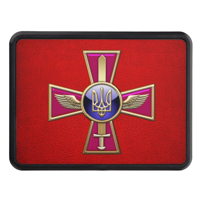 [210] Ukrainian Air Force Emblem Trailer Hitch Cover (Front)