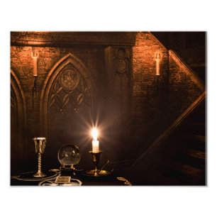 2111-Medieval Castle Tarot Reading Photo Print