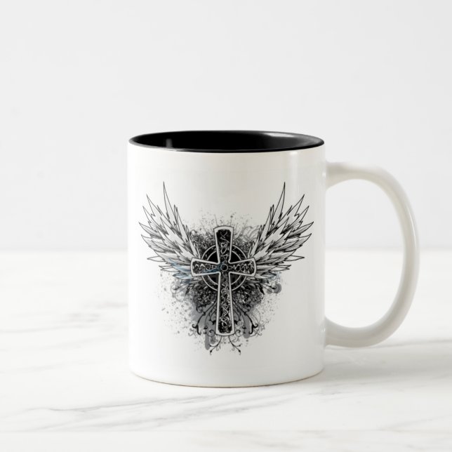 2123-vintage-tshirt-design Two-Tone coffee mug (Right)