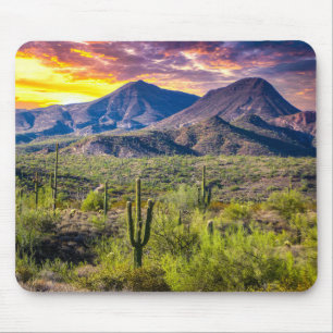 2124-2-Arizona Desert at Sunset with Cactus Mouse Pad