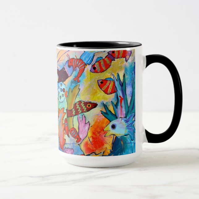 2152 Fish In Our Garden Mug (Right)