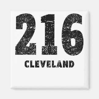 216 Cleveland Distressed Magnet