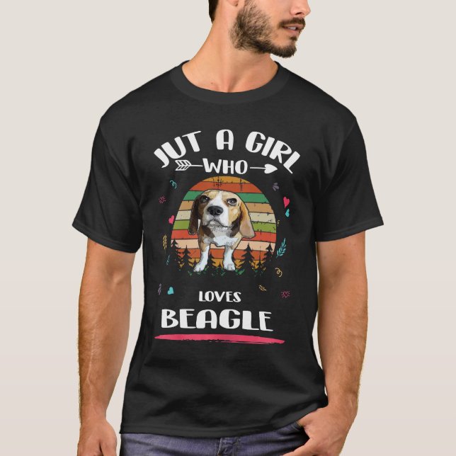 218 Just A Girl Who Loves Beagle T-Shirt (Front)