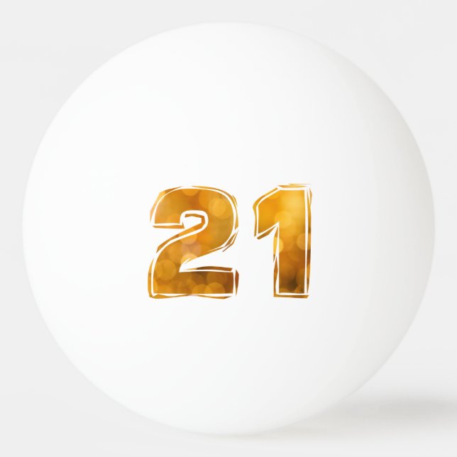 21 21st birthday ping pong ball (Back)