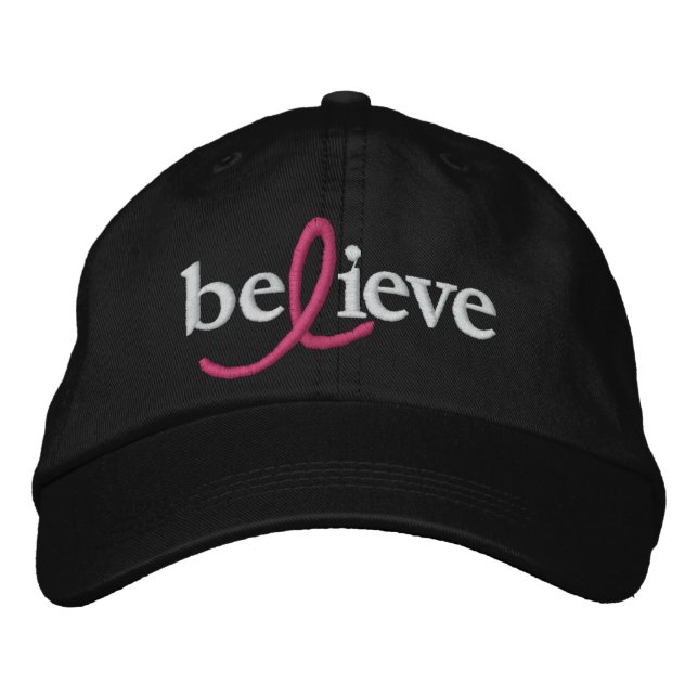 (21,95 $) Croire le Casquette du ruban du cancer d (Devant)