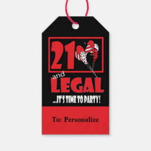 21 and Legal - Birthday Gift Tags