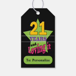 21 and Loving It Gift Tags