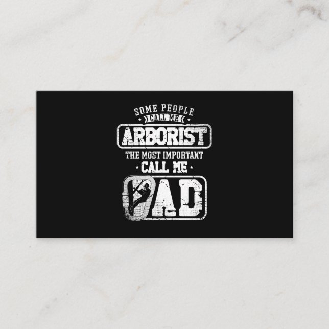 21.Arborist for a Tree trimmer Business Card (Front)