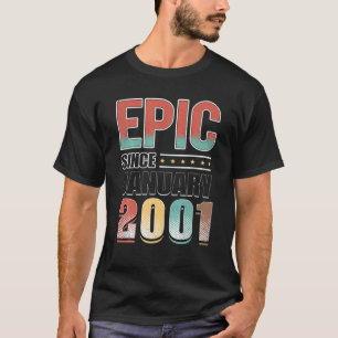 21 Bday Decoration 21St Birthday Epic Since Januar T-Shirt