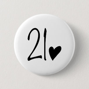 21 birthday 2 inch round button