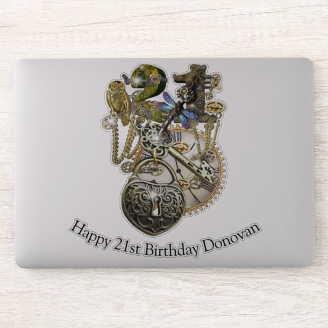 21 Birthday customization Sticker (Computer)