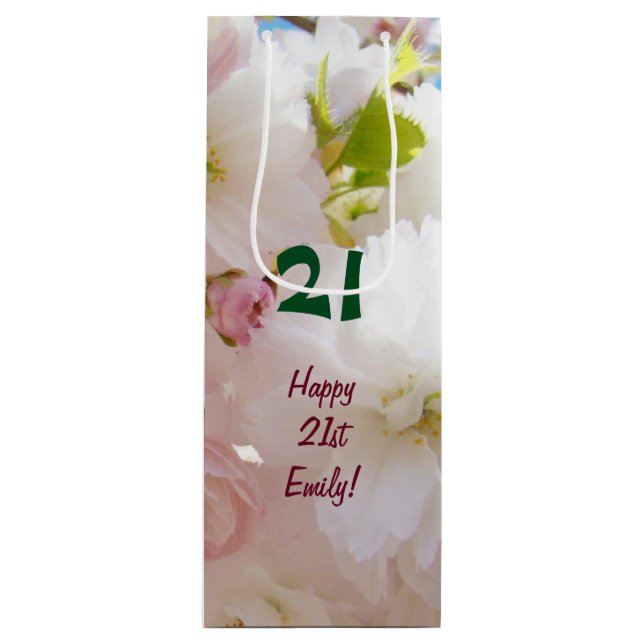 21 gift bags Happy 21st Birthday Birthdays custom (Front)