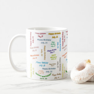 21 juillet, Anniversaire Mug