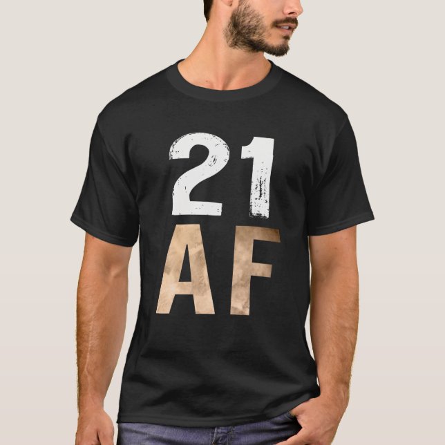 21 Legal AF 21St Birthday Retro Tee (Front)