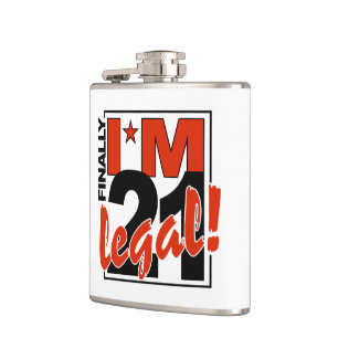 21 & LEGAL custom flask