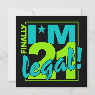 21 & LEGAL invitation, customize Invitation