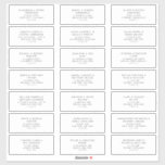 21 Modern Wedding Guest Address Labels<br><div class="desc">A minimalist modern design in black and white with simple modern fonts. There are 21 labels in total and the size is roughly 4" x 1.75". Perfect for wedding guest address labels,  engagements,  and other special occasions.</div>