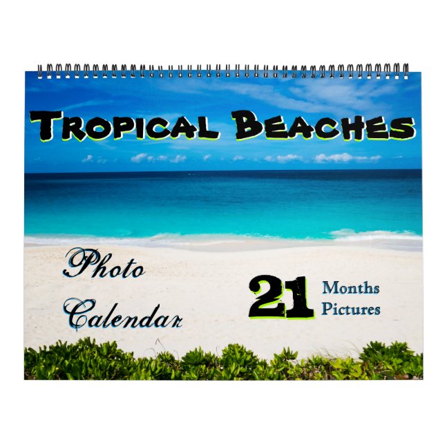 21 mois/Photos Calendrier de plage tropicale (Protection)
