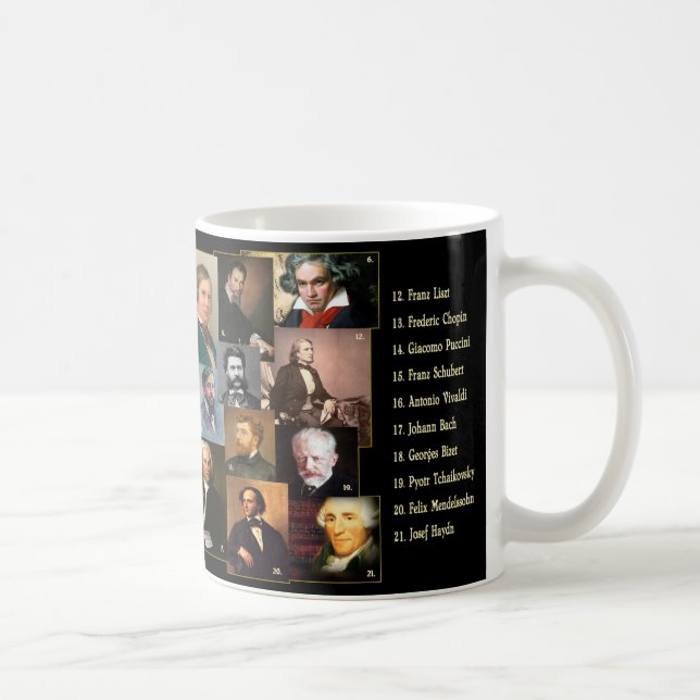 21 Musique Masters Café Mug (Droite)