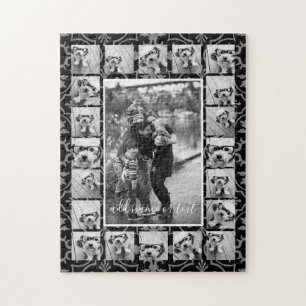 21 Photo Collage and Tile Pattern - CAN Edit COLOR Jigsaw Puzzle